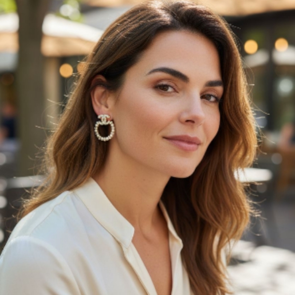 Gold and Pearl Earrings